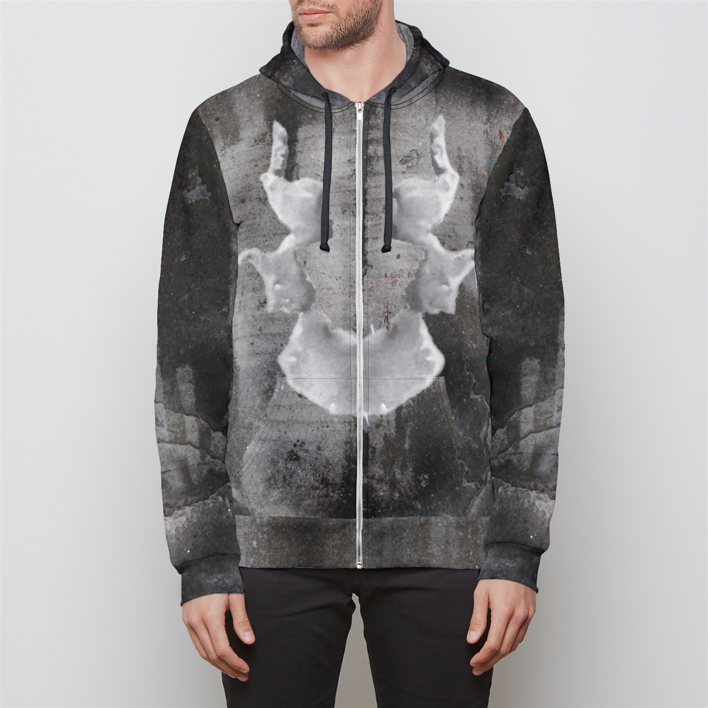 Rorschach Ink Blot #3 Psychology Series Unisex Zip Hoodie