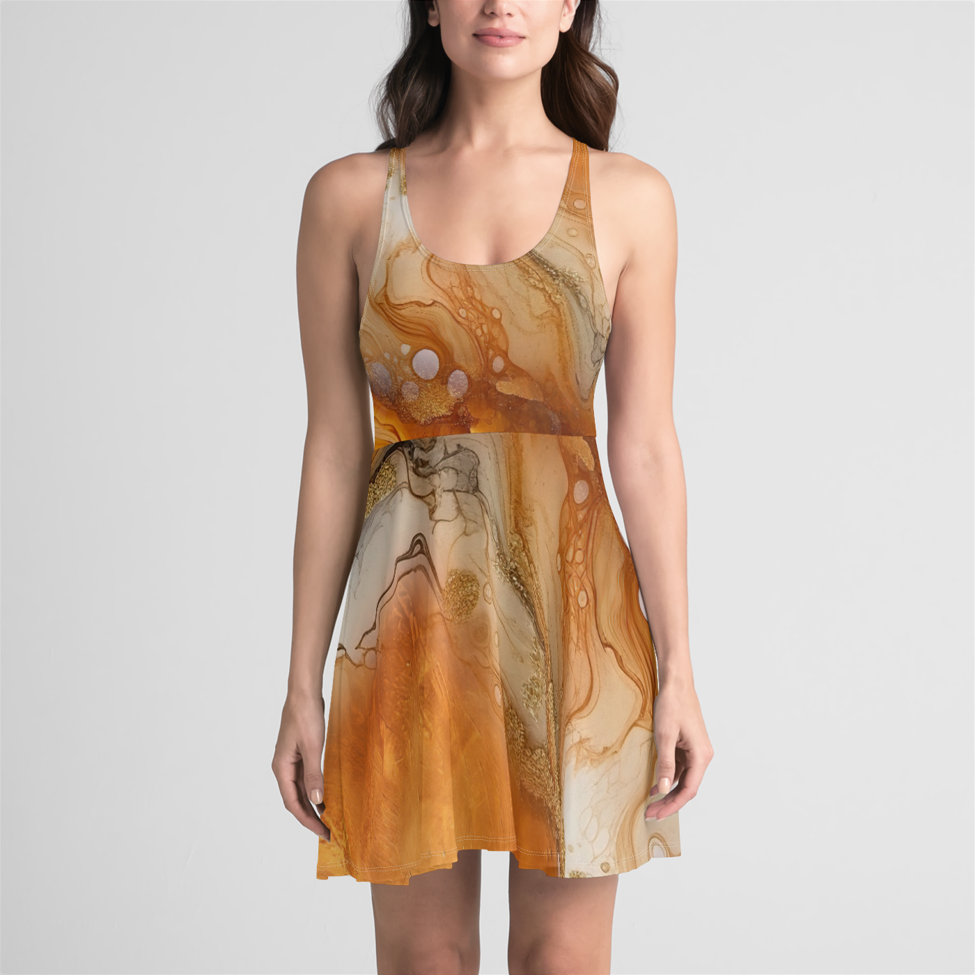 Warm Tones Series Racerback Tank Dress