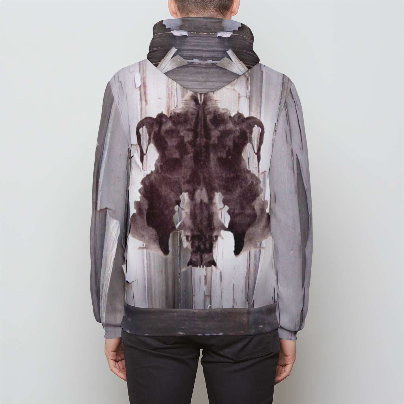 Rorschach Ink Blot #4 Psychology Series Unisex Zip Hoodie