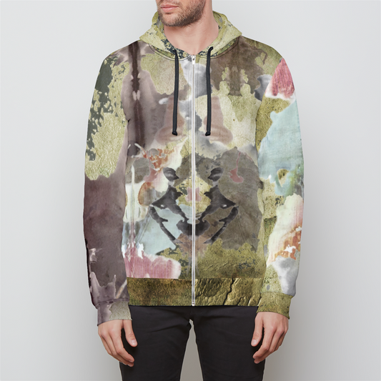 Rorschach Ink Blot Collage Unisex Zip Hoodie