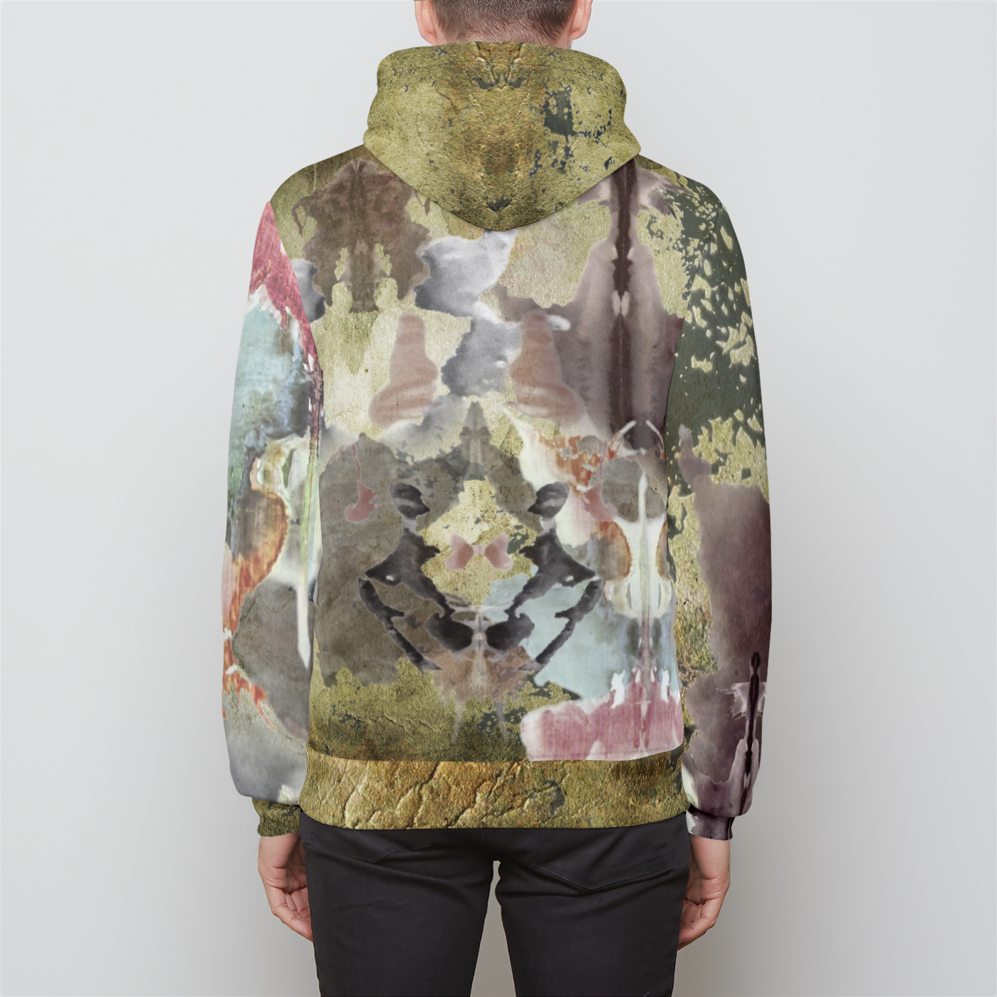 Rorschach Ink Blot Collage Unisex Zip Hoodie